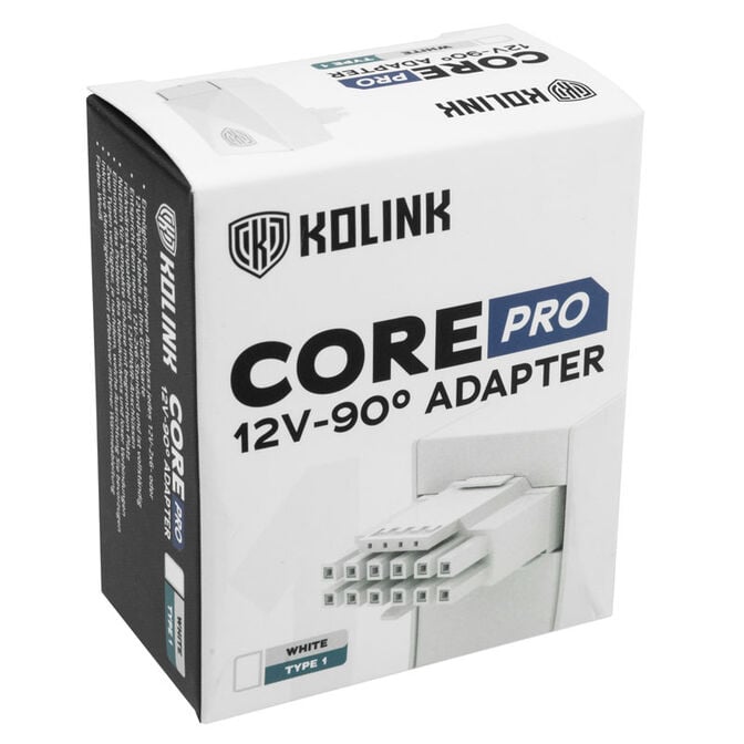 Kolink Core Pro 12V-2x6 90 Grad Adapter - Typ 1, wei&szlig; image number 7