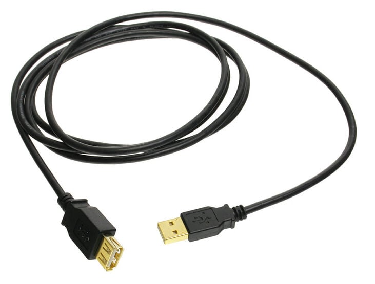 InLine USB 2.0 Verlängerung, vergoldete Kontakte - 2m image number 1