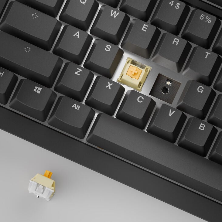 Ducky One X Wireless Gaming Tastatur, induktiv, Hot Swap, RGB - Ducky Inductive Switch, ISO (DE), schwarz image number 6