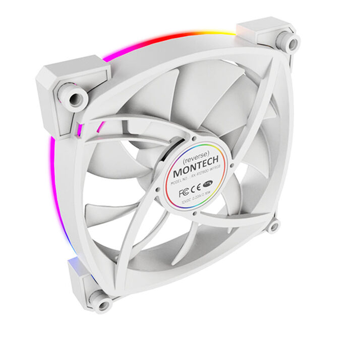 Montech RX120 PWM ARGB Reverse Fan - 120mm, white image number 6