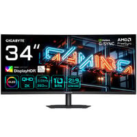 GIGABYTE MO34WQC36 EK, 34-inch Curved Gaming Monitor, 360Hz, QD-OLED, FreeSync Premium Pro
