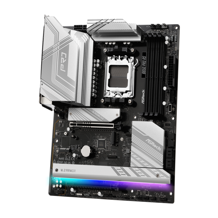 ASROCK B850 Pro RS motherboard, socket AM5, AMD B850, ATX, DDR5 image number 2