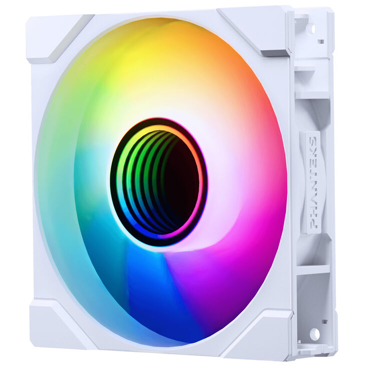 PHANTEKS M25 Gen2 PWM D-RGB Fan, 3-Pack - Reverse Blade, 120mm, White image number 1