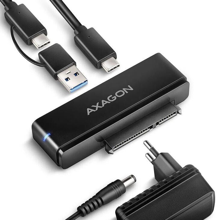 AXAGON ADSA-FPX FastPortX SATA to USB-C 3.1 Adapter - Black image number 0