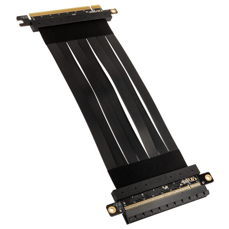Akasa Riser Black X2 Mark IV, Premium PCIe 4.0 x16 Riser-Kabel, 20 cm - schwarz image number 2