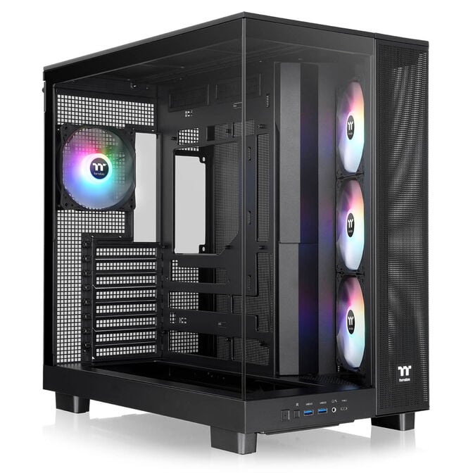 Thermaltake View 380 XL TG ARGB PC Case, Mid-Tower, ATX, ARGB, Tempered Glass - Black image number 0