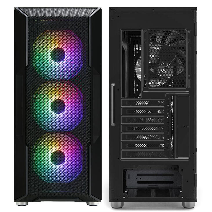 Zalman i3 Neo PC Case, Mid Tower, ATX, RGB, Tempered Glass - black image number 7