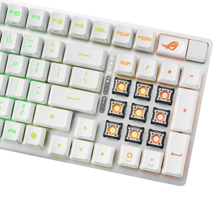 ASUS ROG Strix Scope II 96 RX Wireless Gaming Keyboard, 96%, RGB - white, ROG RX RED image number 8