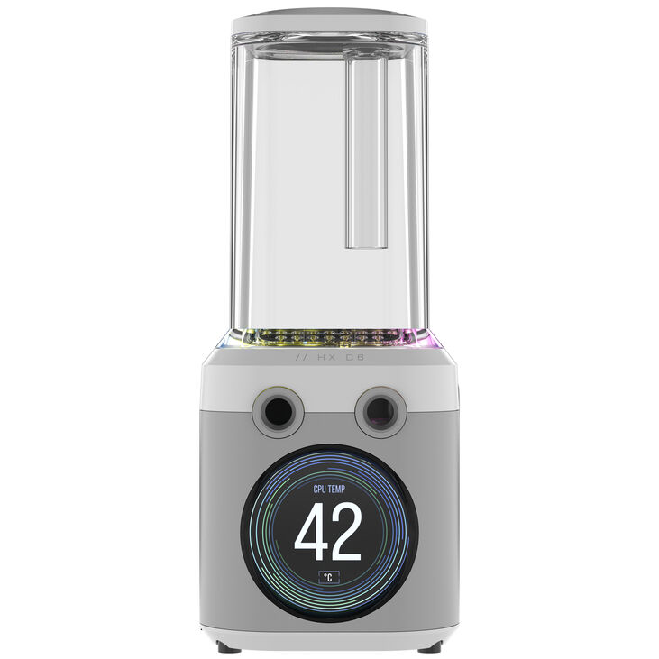 Corsair iCUE Link XD6 RGB Elite LCD Pump Reservoir Combo - white image number 2