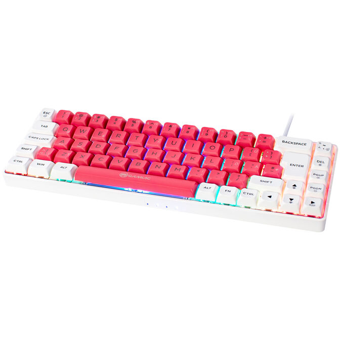 GAMIAC TKL69G SF Gaming Keyboard, Kailh Blue Switches, RGB - white/red image number 0