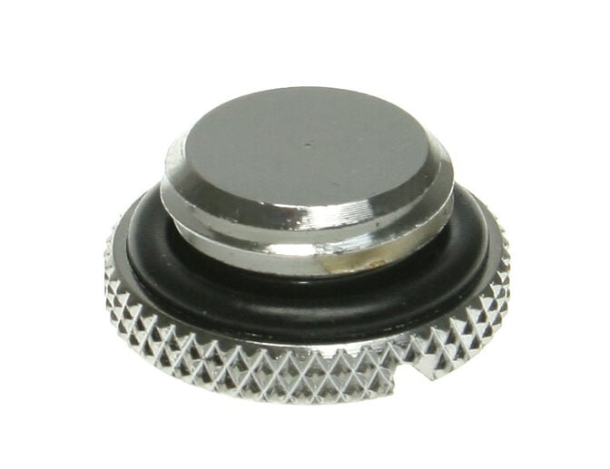 Bitspower Verschlussstopfen G1/4 Zoll AG - flach, silber gl&auml;nzend image number 1