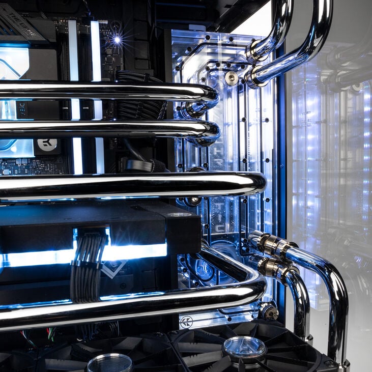 Gaming PC Monochromatic, Intel Core i9-14900K, GeForce RTX 5080 - Custom Water Cooling image number 6