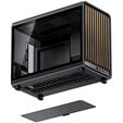 Jonsbo D33 Wood PC Case, Mini Case, mATX, Tempered Glass - Black, Wood image number null
