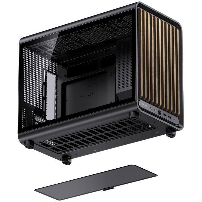Jonsbo D33 Wood PC Case, Mini Case, mATX, Tempered Glass - Black, Wood image number 17