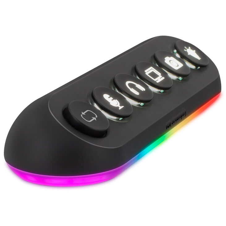 Streamplify HUB DECK 5, 4x USB 3.0, 1x USB 2.0, RGB, 12V, EU-Netzkabel - schwarz image number 2