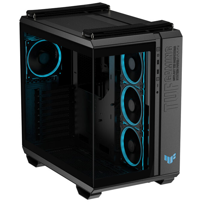 ASUS TUF Gaming GT502 Horizon PC Case, Mid Tower, ATX, Tempered Glass - Black image number 2