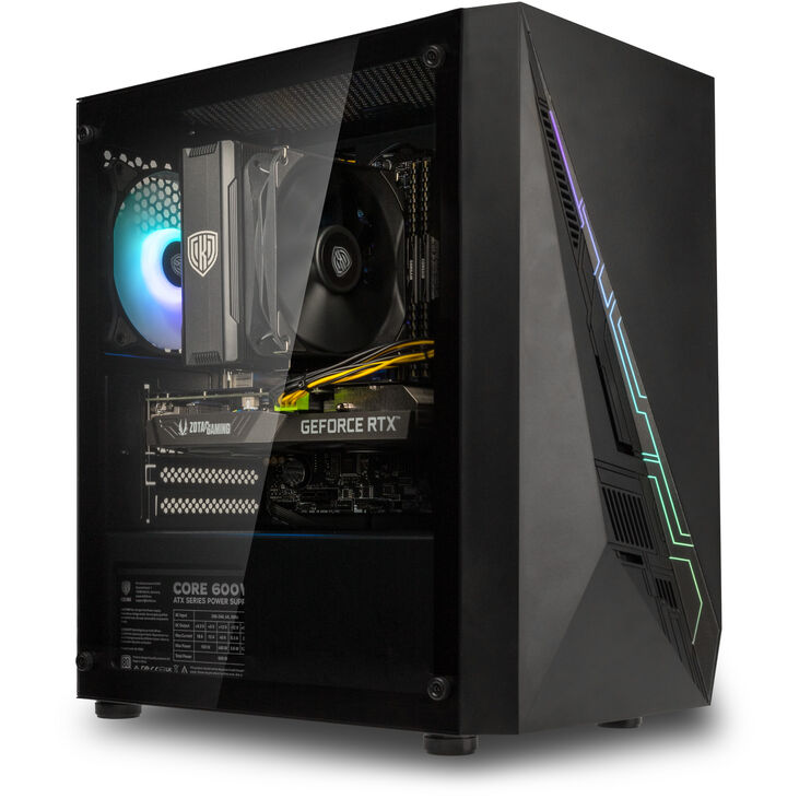 Gaming PC Illusionist, Intel Core i5-12400F, NVIDIA GeForce RTX 3060 12GB - Fertig-PC image number 1