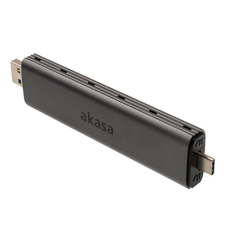 Akasa externes M.2 NVMe Gehäuse, USB 3.1, Aluminium - schwarz image number 1