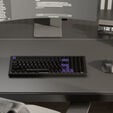 Ducky Cushion 98 Gaming-Tastatur, 96%, US-Layout, Shush Green Switches - Matt schwarz image number null
