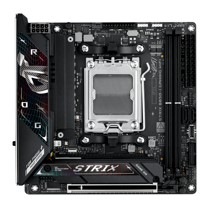 ASUS ROG STRIX B850-I Gaming WiFi Mainboard, Sockel AM5, AMD B850, Mini-ITX, DDR5 image number 1