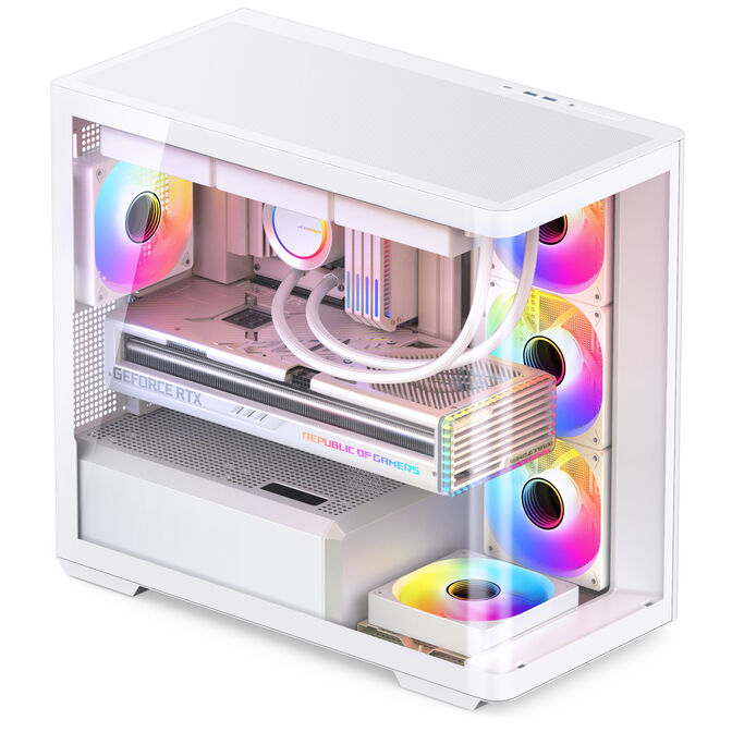 Jonsbo D300 Midi-Tower, 270 Grad, Tempered Glass - wei&szlig; image number 2