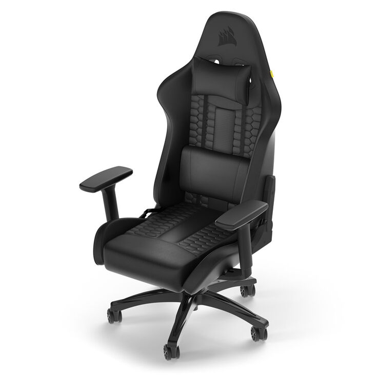 Corsair TC100 Relaxed Gaming Chair, Faux Leather - Black image number 2