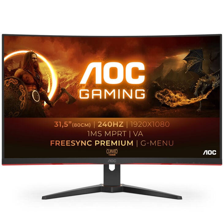 AOC C32G2ZE, 31,5 inch Gaming Monitor, 240 Hz, VA, FreeSync image number 2