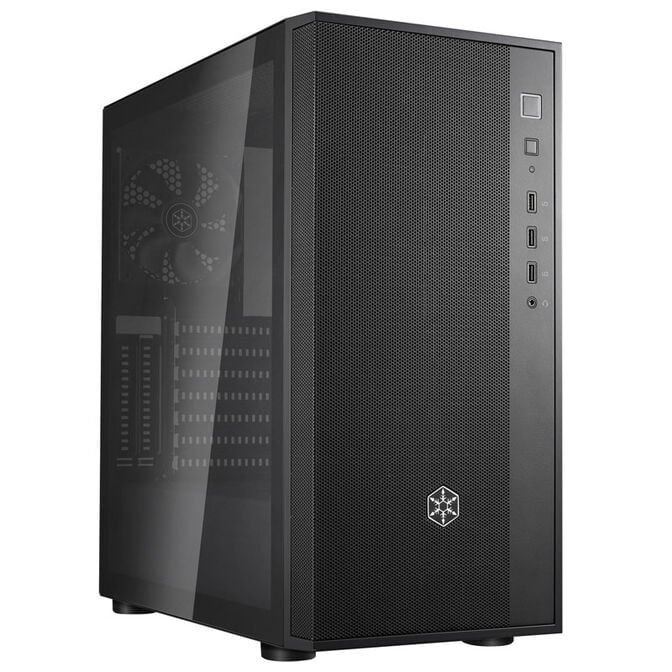 SilverStone Fara R1 V2 Midi-Tower, Tempered Glas - schwarz image number 0