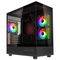 GSI SmartAssembly ARGB Glass Micro-ATX PC case, mid tower, Micro-ATX, Tempered Glass - black, 750 watts Gold power supply