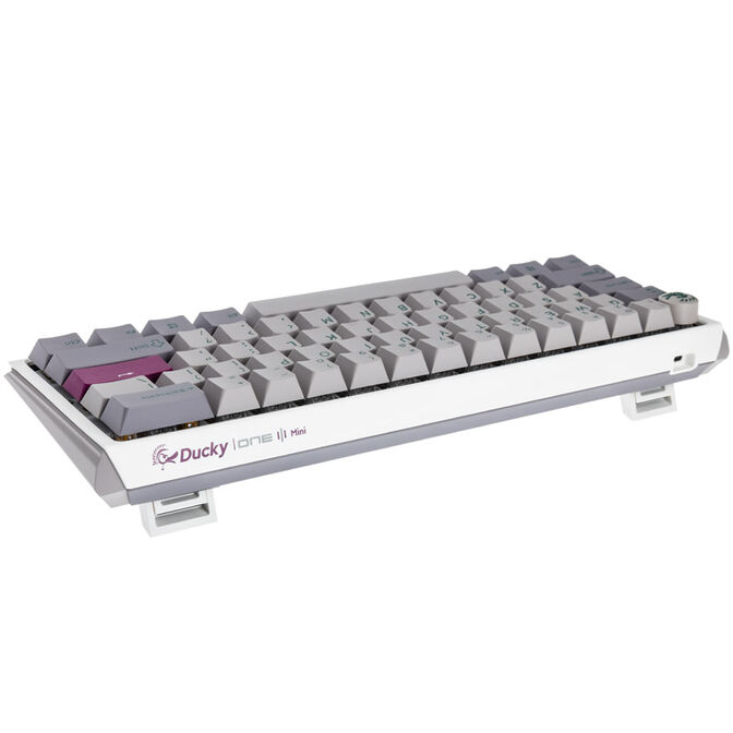 Ducky One 3 Mist Grey Mini Gaming Keyboard, RGB LED - MX-Ergo-Clear (US) image number 2
