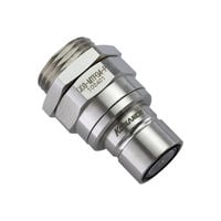Koolance QD3 Schnellverschluss mit Schott gerade m&auml;nnlich G1/4 Zoll IG - no-spill, silber