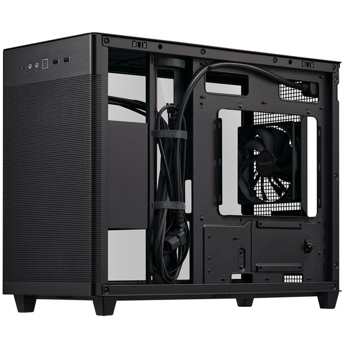 ASUS Prime AP201 Micro-ATX case, Tempered Glass - black image number 8