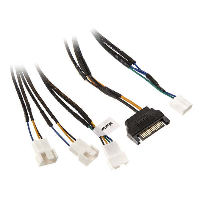 Akasa Flexa FP3S PWM Verteiler-Kabel (3 L&uuml;fter) - gesleevt, 30cm image number 0