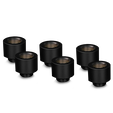 Thermal Grizzly DeltaMate Extender Fitting - MF14, black, pack of 6 image number null