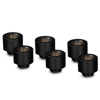 Thermal Grizzly DeltaMate Extender Fitting - MF14, schwarz, 6er-Pack