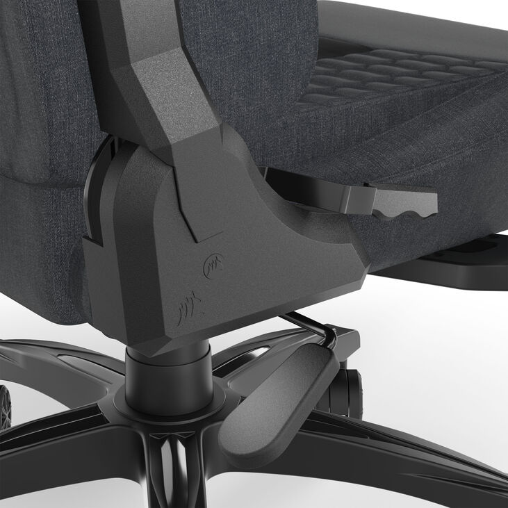 Corsair TC100 Relaxed Soft Fabric Gaming Chair - black, grey image number 6