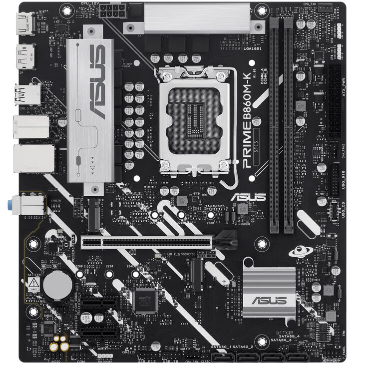 ASUS Prime B860M-K Motherboard, Socket LGA 1851, Intel B860, Micro-ATX, DDR5 image number 2