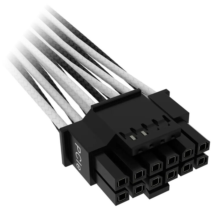 Corsair Premium Sleeved 12+4 Pin PCIe Gen5 12VHPWR 600W - black/white image number 1