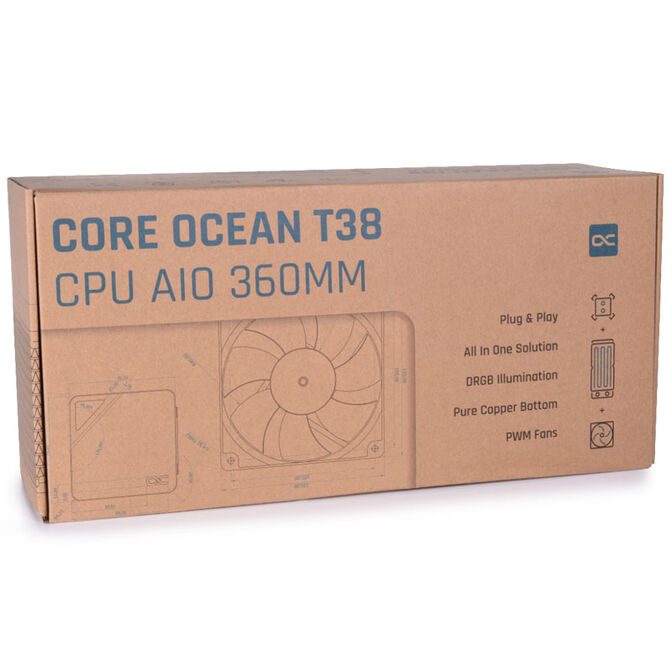 Alphacool Core Ocean T38 360mm CPU Digital AiO Wasserk&uuml;hlung image number 6