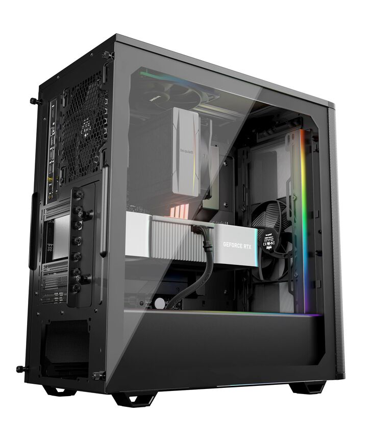 be quiet! Pure Base 501 DX PC-Gehäuse, Midi-Tower, ATX, ARGB, Tempered Glass - schwarz image number 6