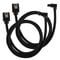 Corsair Premium Sleeved SATA cable angled, black 60cm - 2 pack