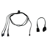 Alphacool Digital RGB LED Y-Kabel 3-fach mit JST-Stecker, schwarz - 60cm