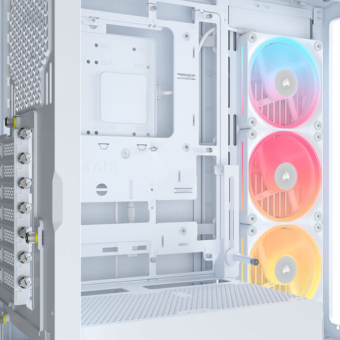 Corsair FRAME 4500X LX-R RGB PC Case, Mid Tower, E-ATX, Tempered Glass - White image number 15