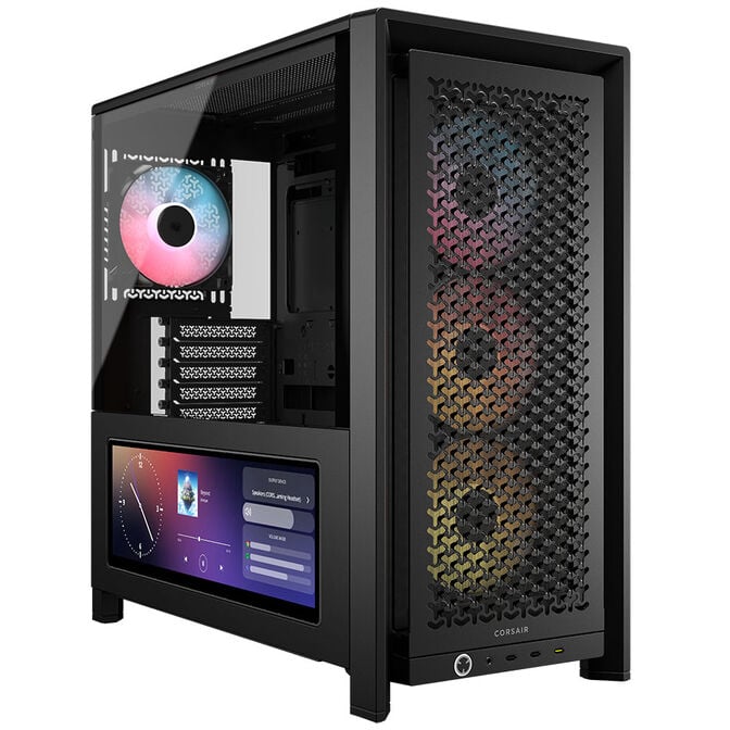 CORSAIR FRAME 4000D LCD RS PC-Geh&auml;use, Midi-Tower, ATX, ARGB, Tempered Glass - schwarz image number 0