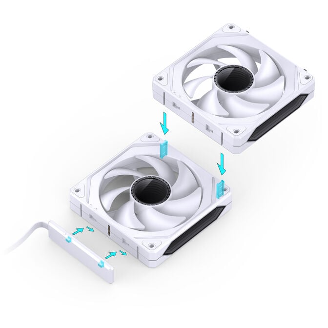 Jonsbo ZL-120W L&uuml;fter, PWM, ARGB - 120mm, wei&szlig;, 3er-Pack image number 11