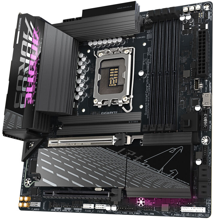 GIGABYTE B860M Aorus Elite WiFi6E Motherboard, Socket 1851, Intel B860, mATX, DDR5 image number 4