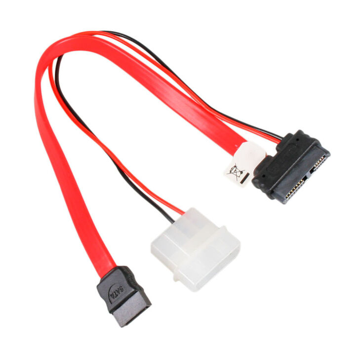Akasa SATA 2 Kombokabel (Daten und Strom) 20cm - red image number 0