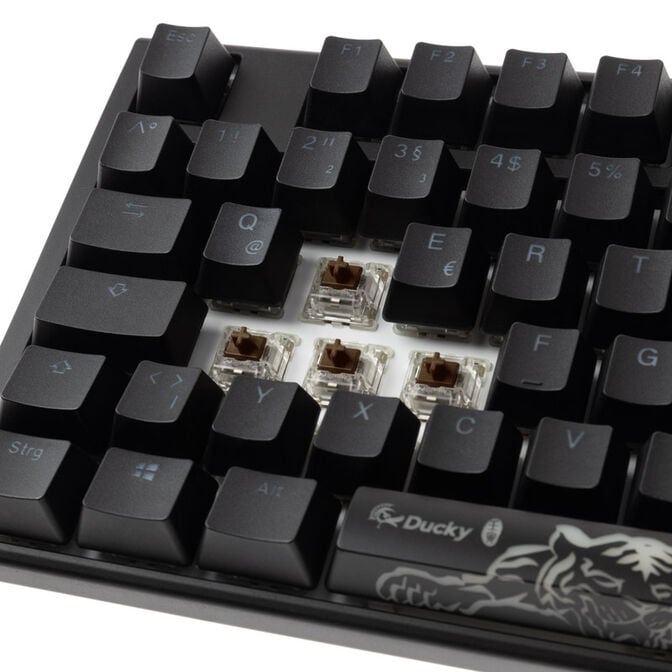 Ducky One 3 Classic Black/White TKL Gaming Tastatur, RGB LED - MX-Brown image number 4