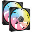 Corsair iCUE Link LX140-R RGB L&uuml;fter, PWM - 2er-Pack, 140mm, schwarz image number null