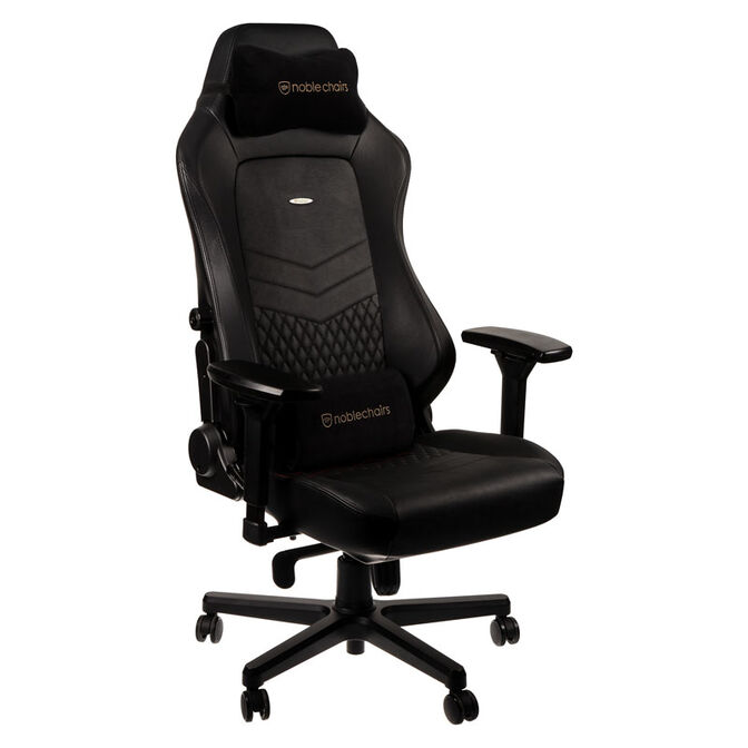 noblechairs HERO Real Leather Gaming Chair - Black/Black image number 7